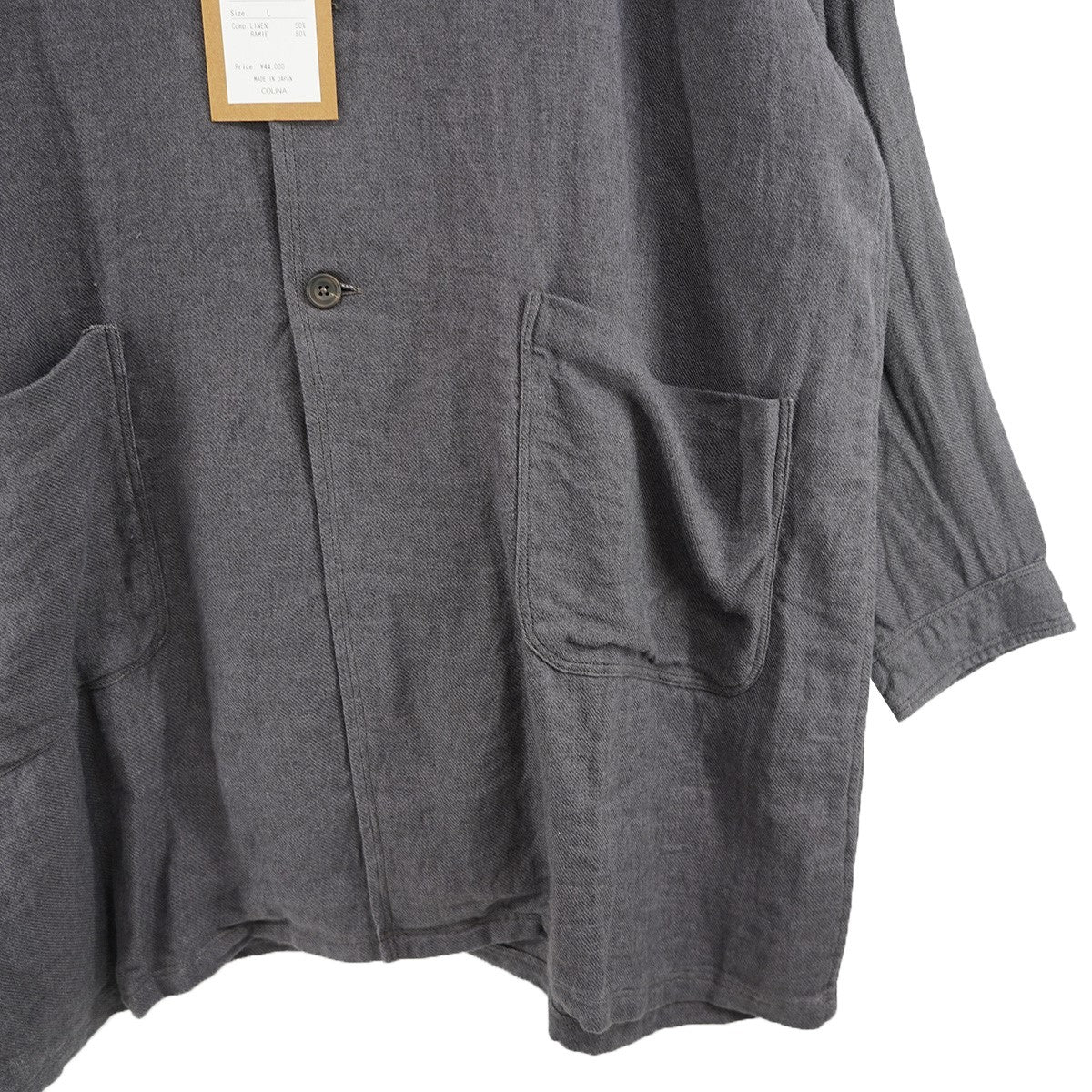 COLINA Atelier Shirts リネンラミー アトリエ シャツ コート 古着・中古-4枚目のアイテム画像