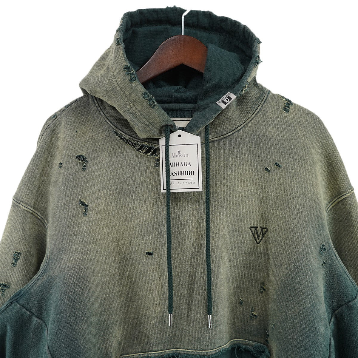 25AW Sun Faded Like Hoodie GREENサン フェード ライク ダメージ ヴィンテージ 加工 フーディ パーカー