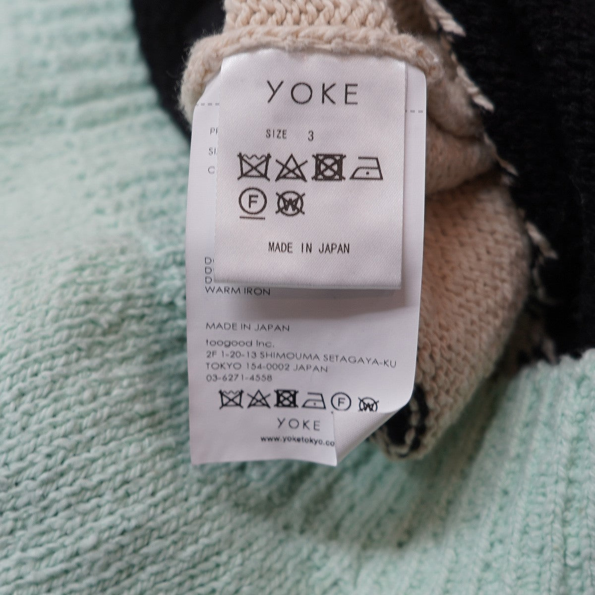 YOKE ヨーク INTARSIA COTTON SWEATER サイズ1 YOKE ヨーク INTARSIA COTTON SWEATER サイズ1