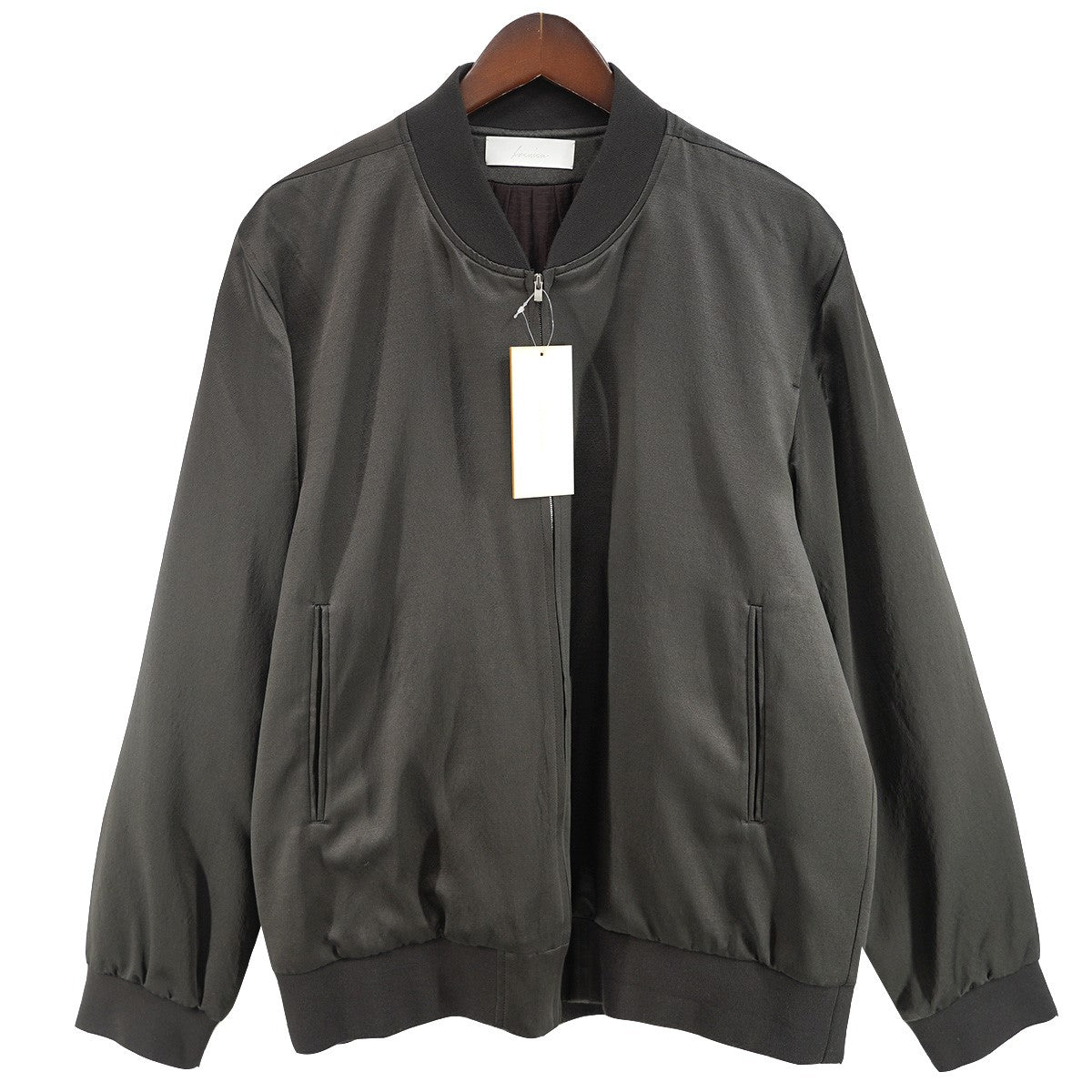 IRENISA(イレニサ) 25SS Bomber Jacket （Smoke Gray）ウール シルク