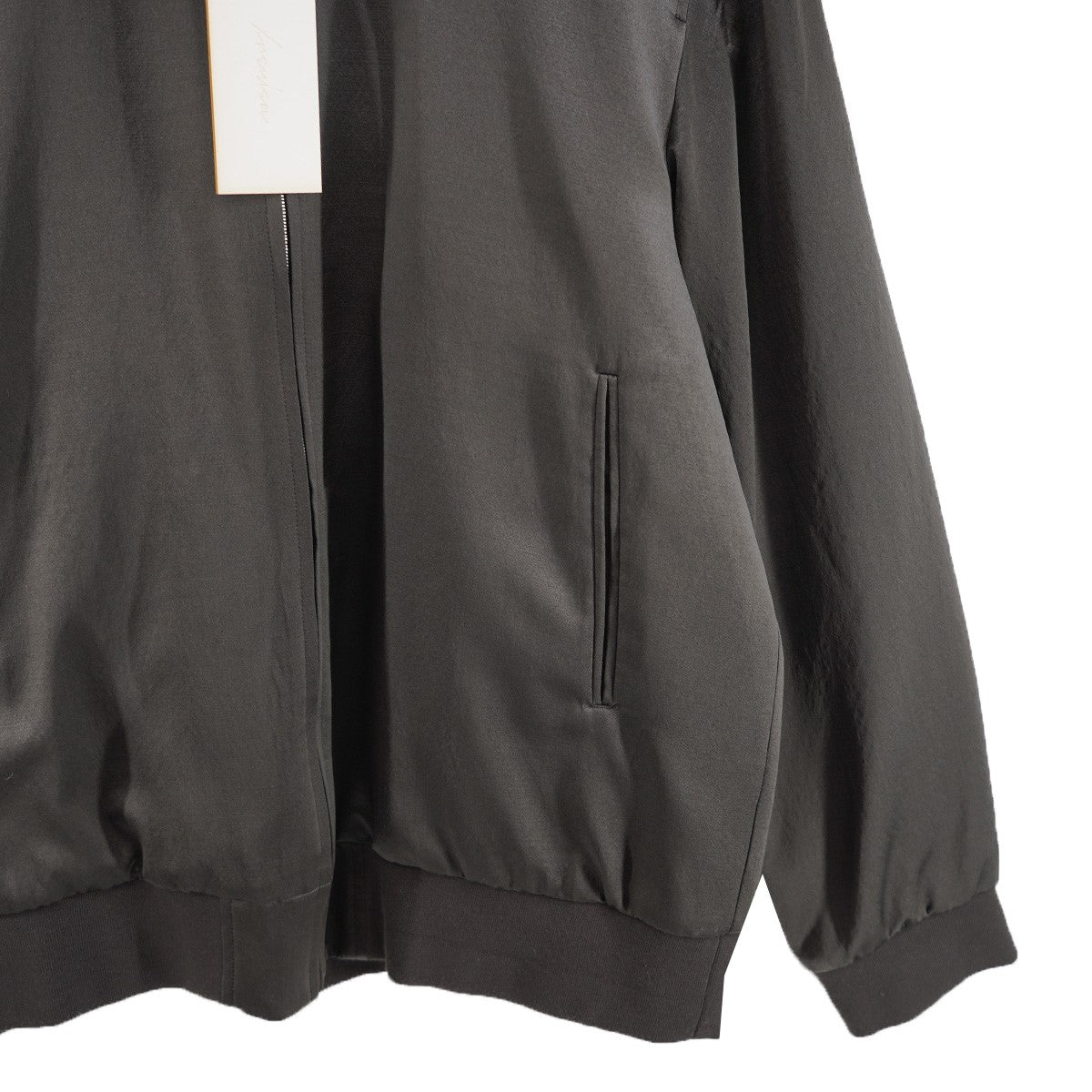 IRENISA シルクウール ボンバージャケット ブルゾン サイズ2 タグ付美品 IRENISA(イレニサ) 25SS Bomber Jacket （Smoke Gray）ウール シルク