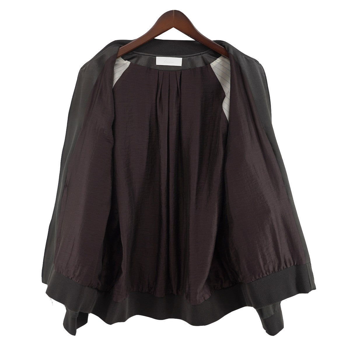 IRENISA シルクウール ボンバージャケット ブルゾン サイズ2 タグ付美品 IRENISA(イレニサ) 25SS Bomber Jacket （Smoke Gray）ウール シルク