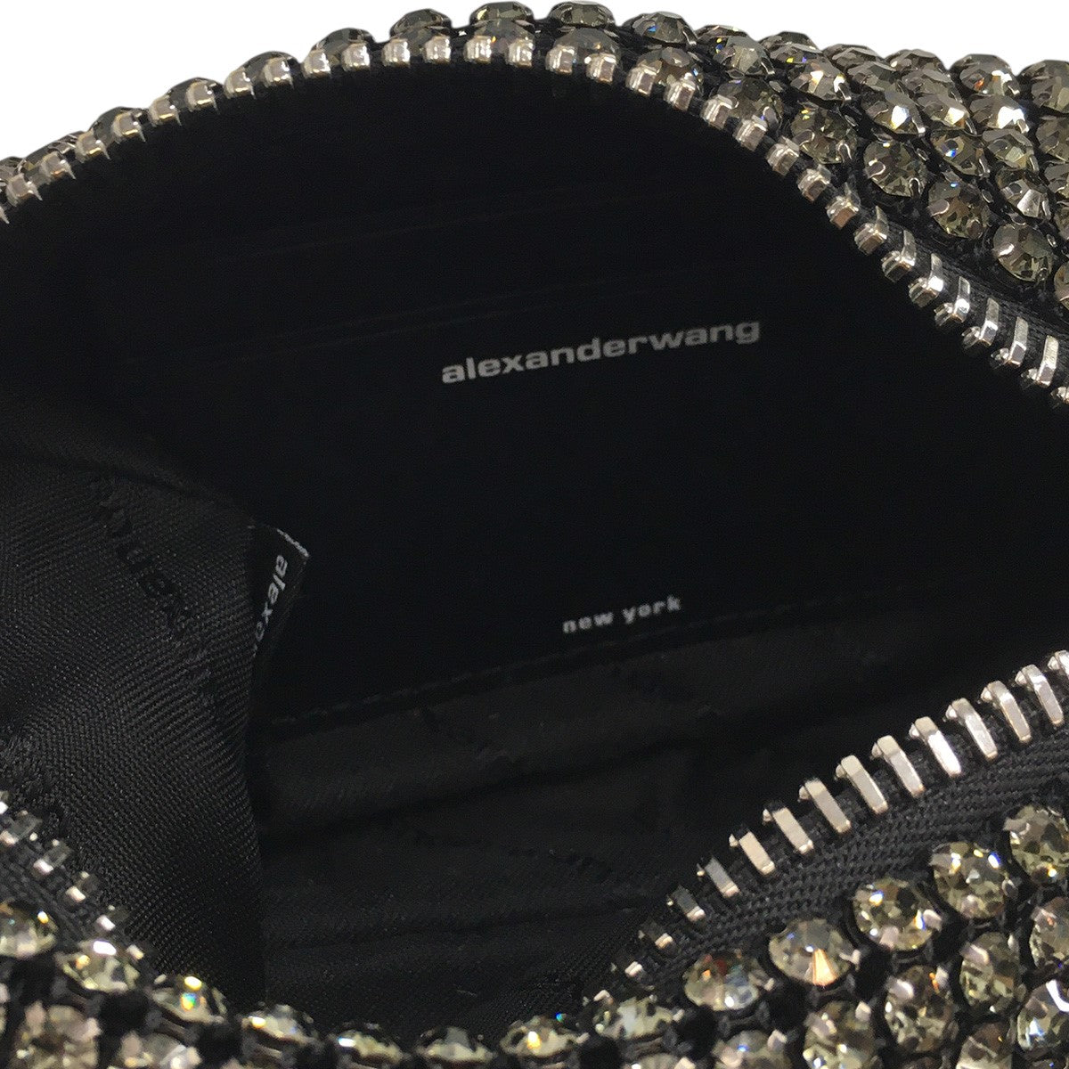 ALEXANDER WANG HEIRESS MEDIUM POUCHロゴ ラインストーン メッシュ ポーチ ミニ ハンドバッグ 鞄 古着・中古-9枚目のアイテム画像