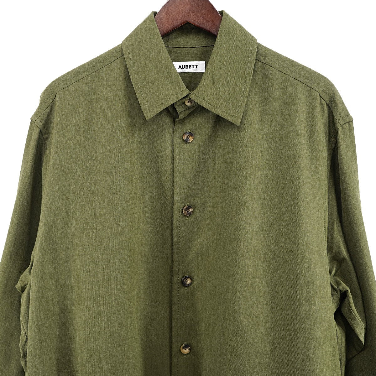 AUBETT 22SS MELANGE WOOL GABARDINE COACH JACKETハイツイスト メランジウール ギャバジン コーチジャケット シャツジャケット 古着・中古-2枚目のアイテム画像