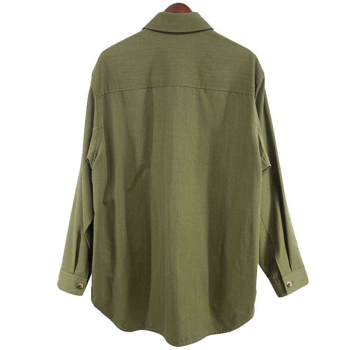 AUBETT 22SS MELANGE WOOL GABARDINE COACH JACKETハイツイスト メランジウール ギャバジン コーチジャケット シャツジャケット 古着・中古-3枚目のアイテム画像