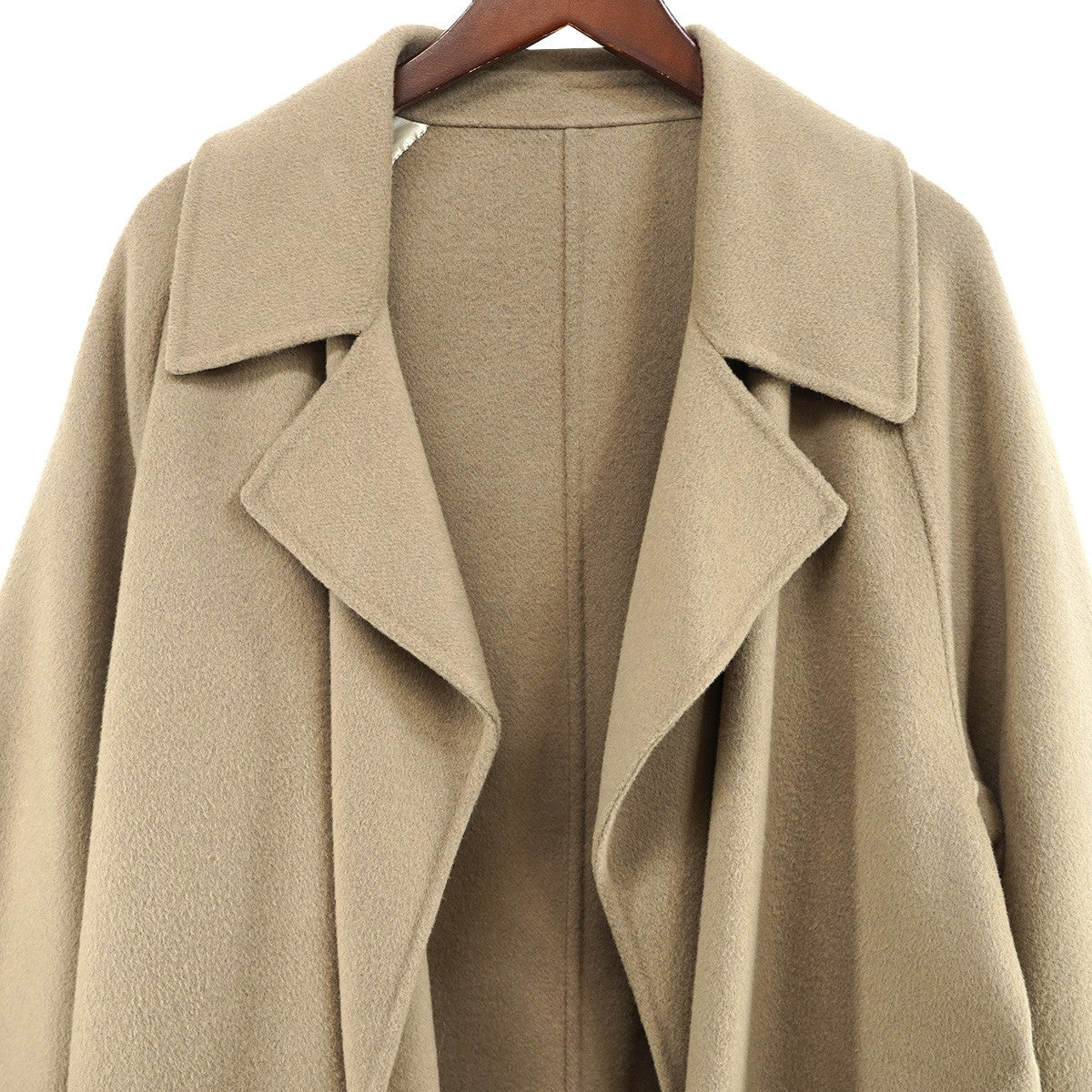 24AW LAMBWOOL DOUBLE CLOTH SHORT COATラムウール ダブルクロス ショート コート ボタンレス ジャケット