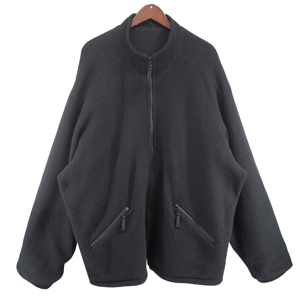 25AW ssstein john 別注 W／C FLEECE JACKETウールコットン フリース オーバーサイズ ジャケット ブルゾン