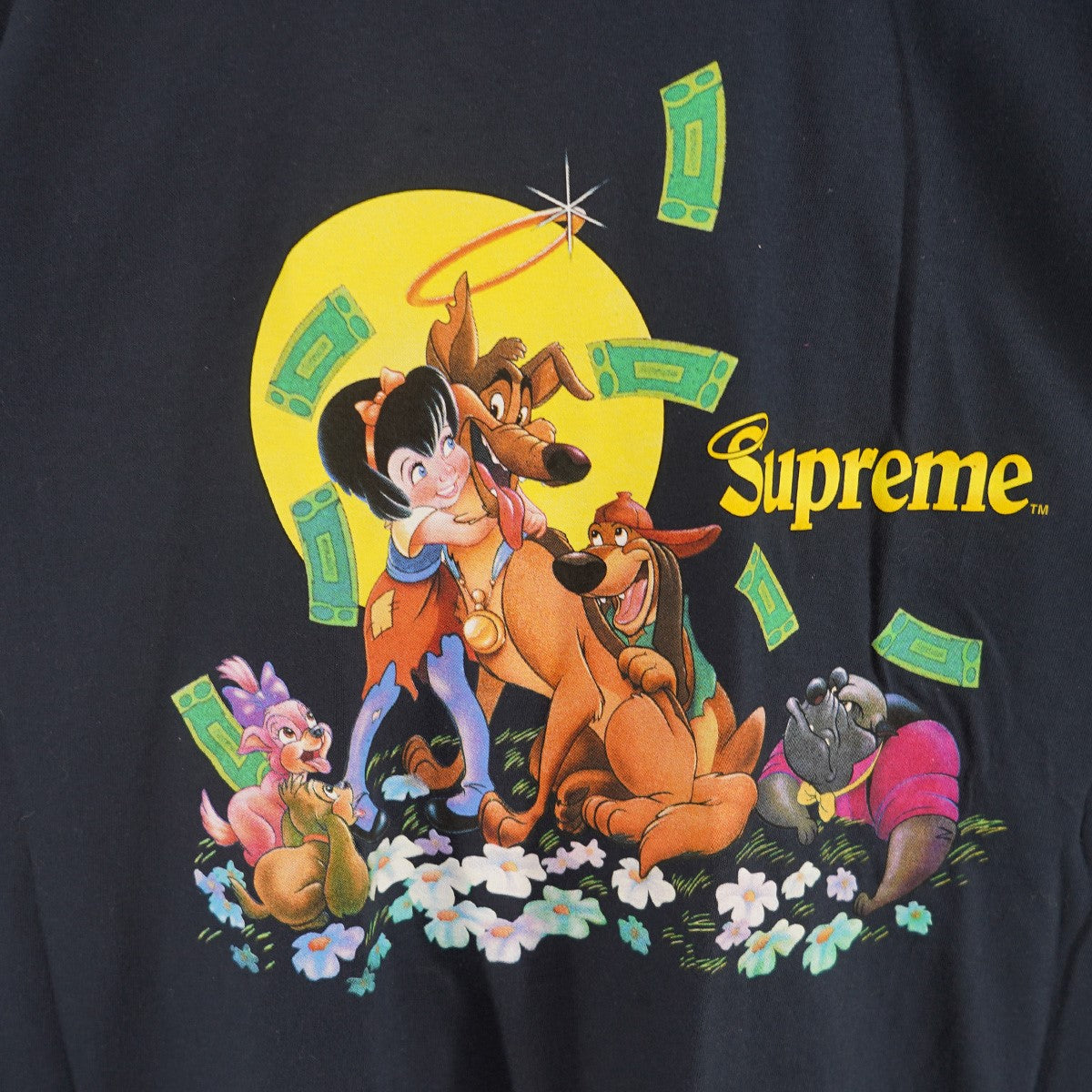 Supreme 25AW All Dogs Go To Heaven Tee ロゴ アニメ 映画 ムービーオール ドッグス ゴー トゥ ヘブン Tシャツ 古着・中古-2枚目のアイテム画像