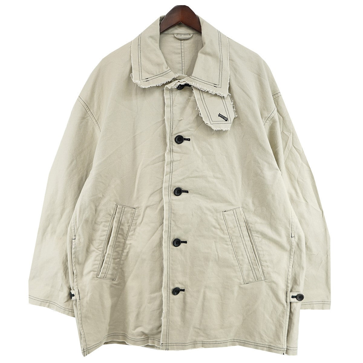 YOKE 22SSCUT-OFF HALF COAT カットオフ 加工 ハーフコート ジャケット 古着・中古-1枚目のアイテム画像