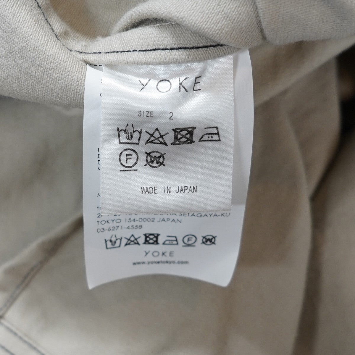 YOKE 22SSCUT-OFF HALF COAT カットオフ 加工 ハーフコート ジャケット 古着・中古-6枚目のアイテム画像
