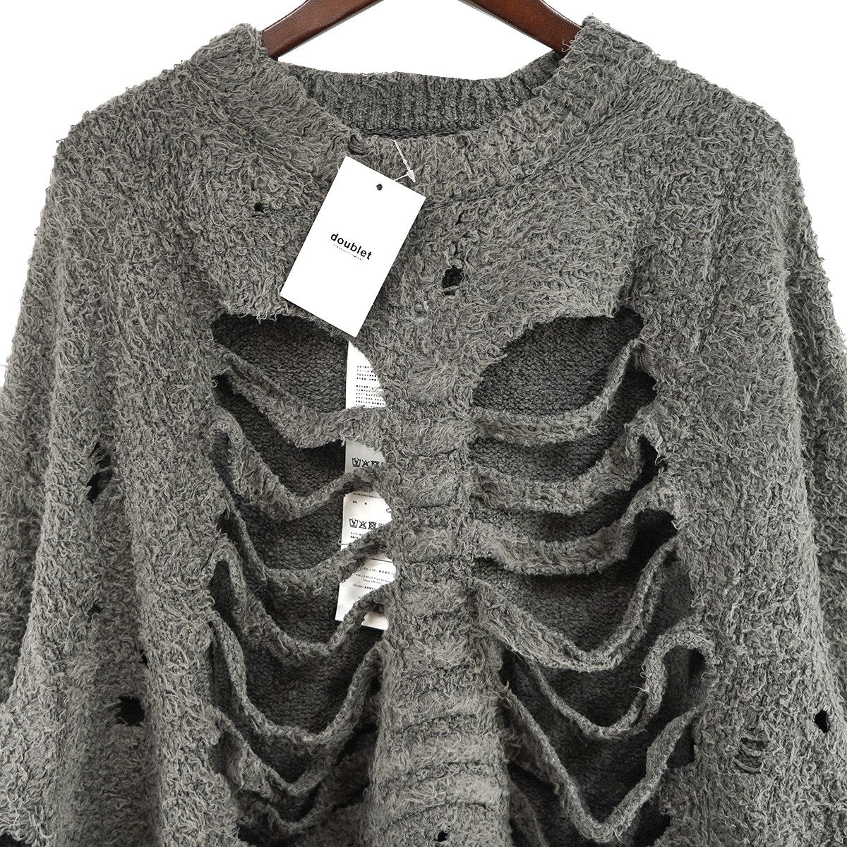 doublet(ダブレット) 25AW RIBCAGE KNIT PULLOVER製品加工 リブケージ