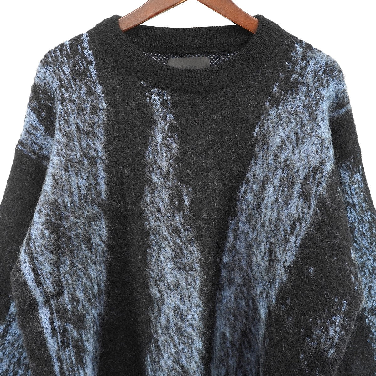 24AW JACQUARD MOHAIR SWEATER #BLUEジャガード モヘヤ セーター ニット