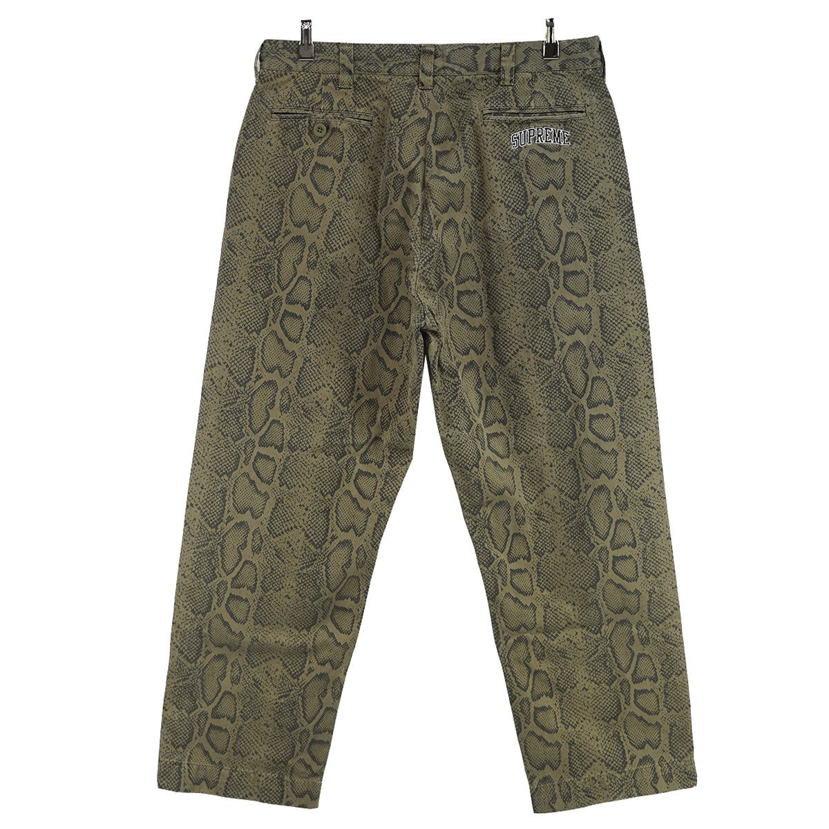 Supreme(シュプリーム) 24SS Snake Print Chino Pant Oliveロゴ