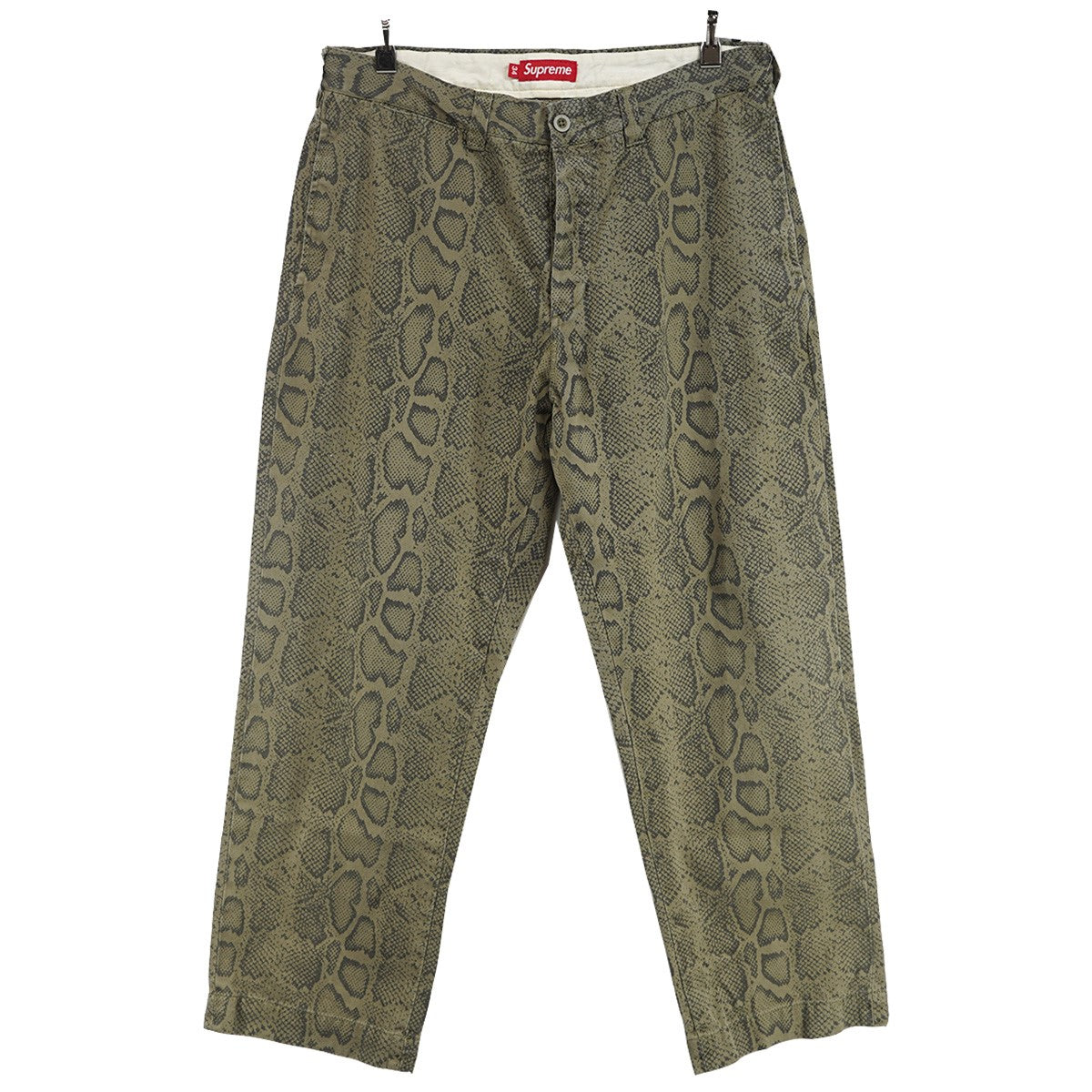 24SS Snake Print Chino Pant Oliveロゴ チノパンツ スネーク オリーブ チノパン