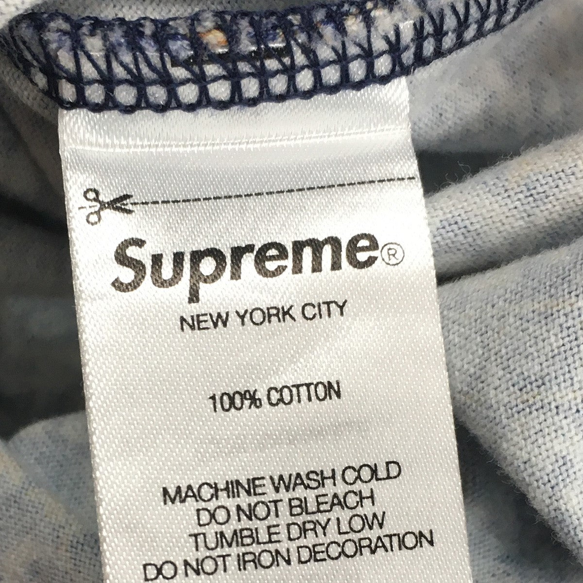 Supreme 21AW Small Box Tee Navy Floral Cards限定カラー スモールボックスロゴ ネイビーフローラル カード Tシャツ 古着・中古-5枚目のアイテム画像
