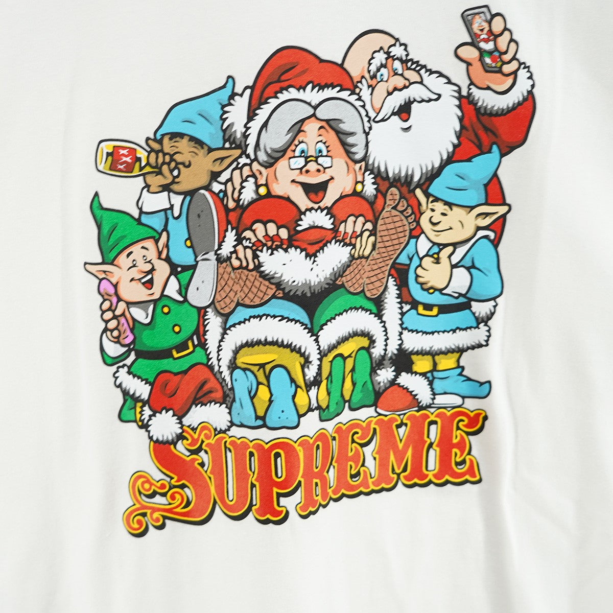 Supreme 25AW Naughty Tee Sean Cliverロゴ ノーティ ショーンクライバー クリスマス サンタ Tシャツ 古着・中古-2枚目のアイテム画像