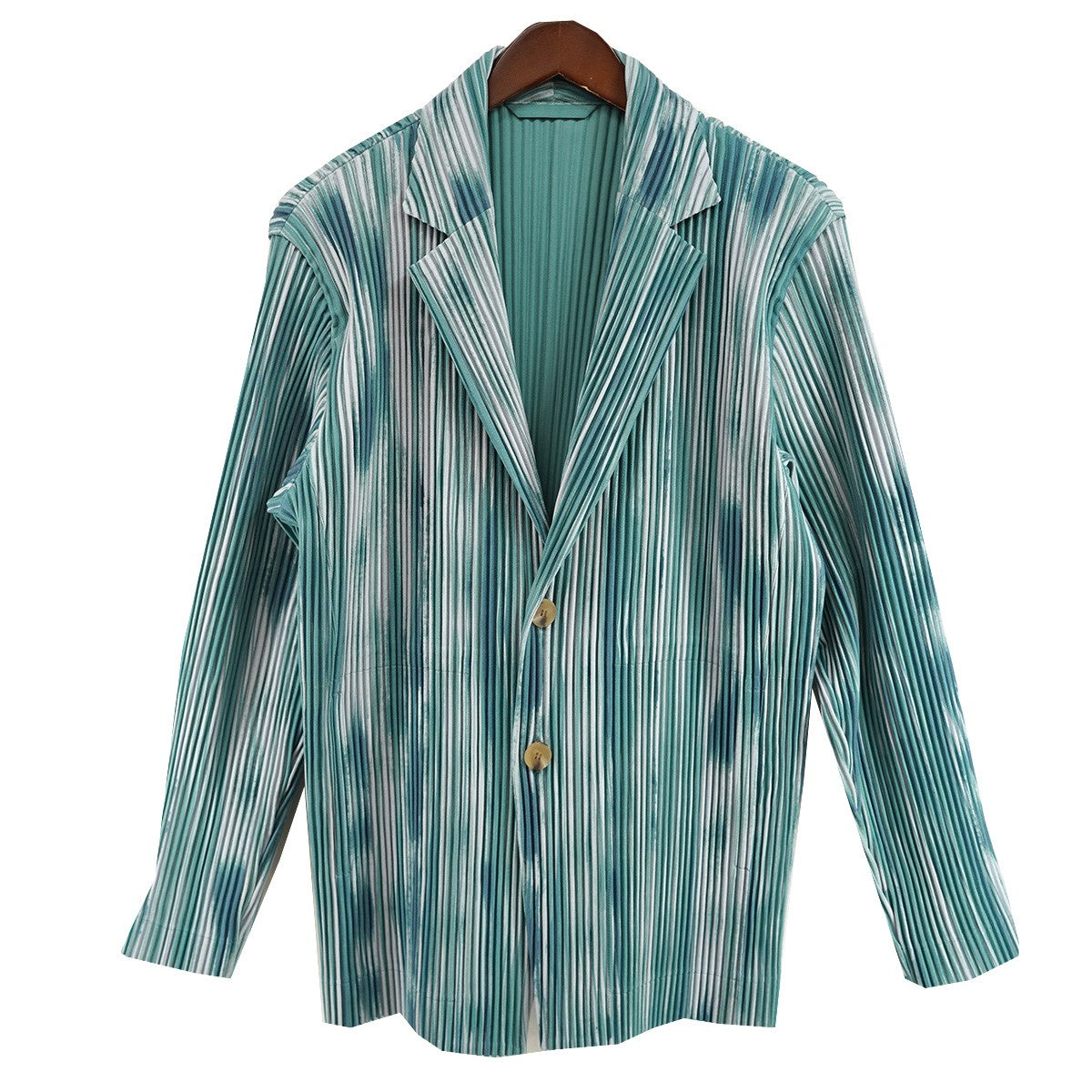 HOMME PLISSE ISSEY MIYAKE 26SS BRUSHSTROKE STRIPEブラッシュ ストローク ストライプ プリーツ テーラード ジャケット 古着・中古-1枚目のアイテム画像