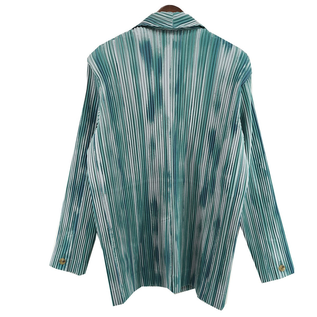 HOMME PLISSE ISSEY MIYAKE 26SS BRUSHSTROKE STRIPEブラッシュ ストローク ストライプ プリーツ テーラード ジャケット 古着・中古-3枚目のアイテム画像