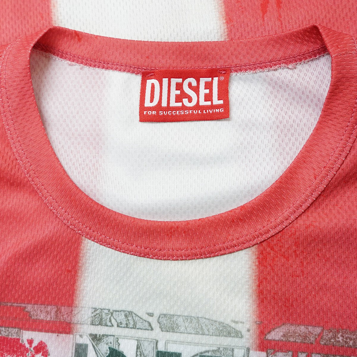 DIESEL by Glenn Martens 25AW T-Ruby Striped Long-Sleeve T-Shirt With Photo Patchesグラフィック フォト パッチ ロングスリーブ 長袖Tシャツ ロンT 古着・中古-4枚目のアイテム画像