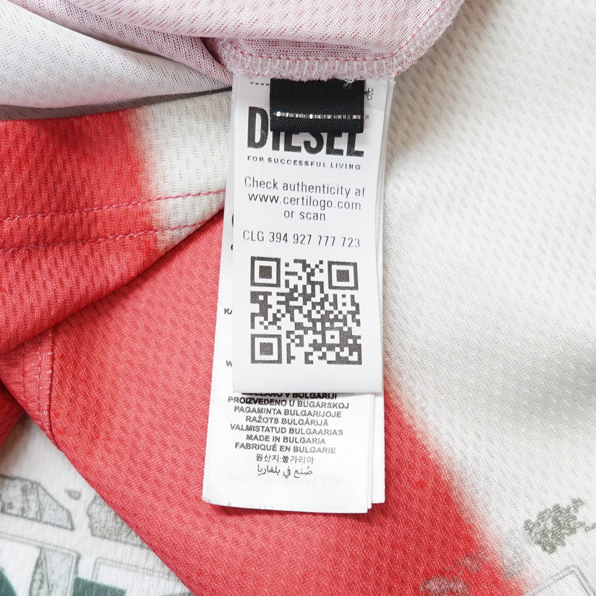 DIESEL by Glenn Martens 25AW T-Ruby Striped Long-Sleeve T-Shirt With Photo Patchesグラフィック フォト パッチ ロングスリーブ 長袖Tシャツ ロンT 古着・中古-5枚目のアイテム画像