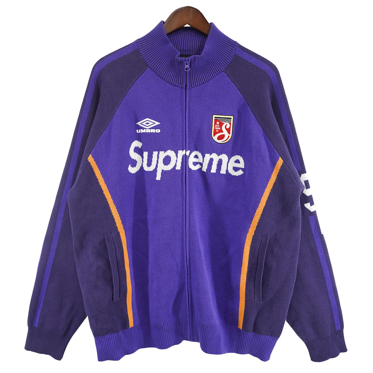 Supreme×UMBRO 25SS Umbro Zip Up Sweaterアンブロ ジップアップ セーター ロゴ コットン ニット トラックジャケット 古着・中古-1枚目のアイテム画像