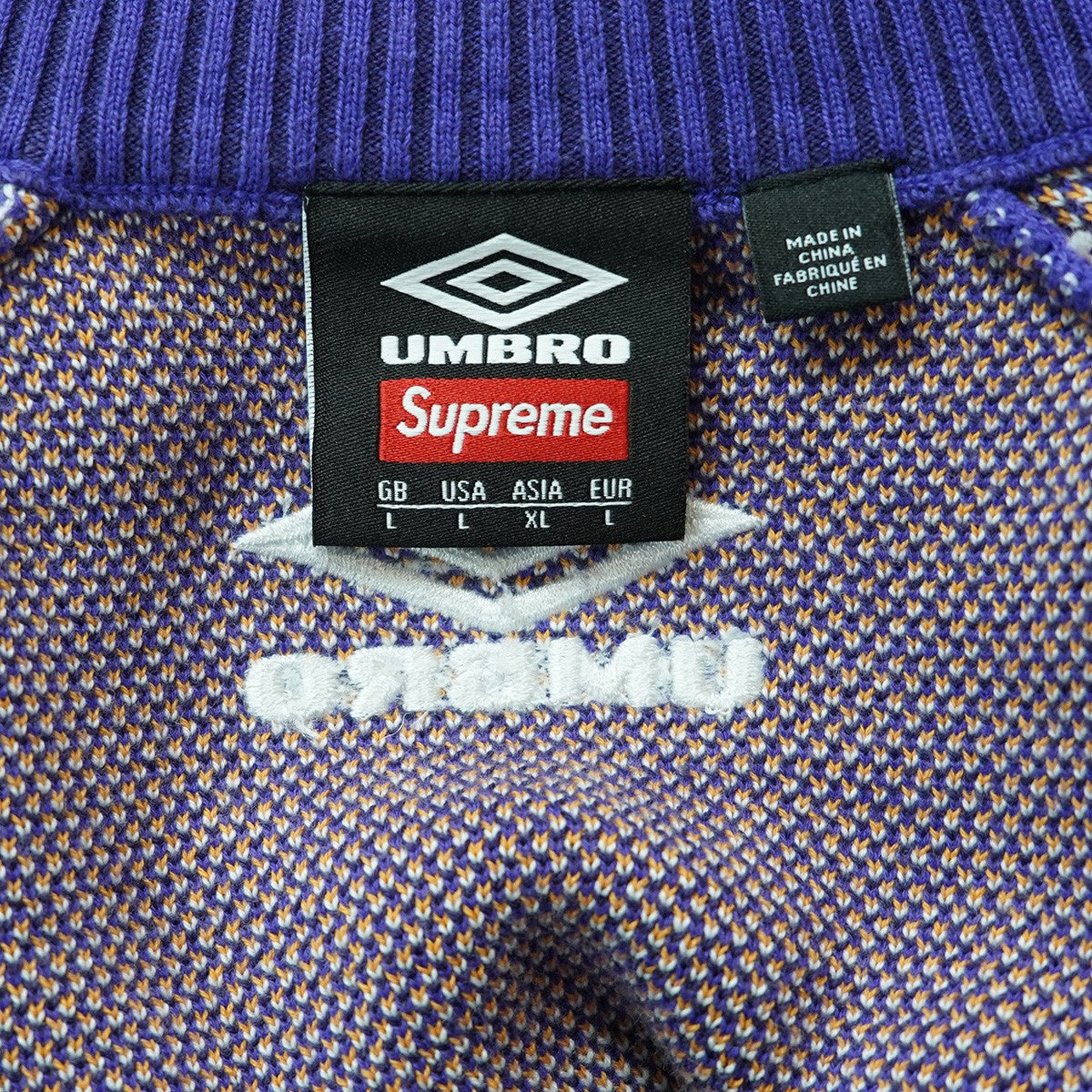 Supreme×UMBRO 25SS Umbro Zip Up Sweaterアンブロ ジップアップ セーター ロゴ コットン ニット トラックジャケット 古着・中古-6枚目のアイテム画像