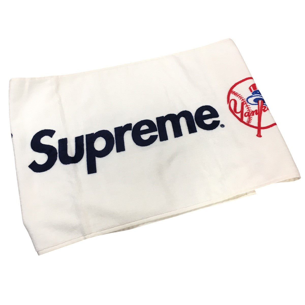 Supreme 15SS ×New York Yankees Hand Towelニューヨークヤンキース ロゴ ハンドタオル 古着・中古-1枚目のアイテム画像