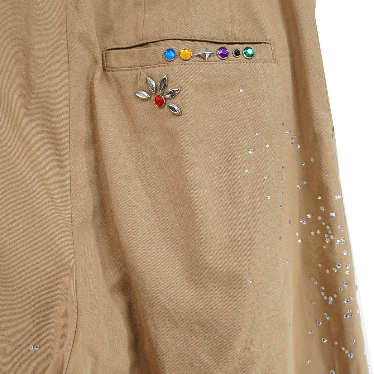 MASU 25AW GALAXY STRAIGHT TROUSERSギャラクシー ラインストーン スタッズ トラウザース パンツ 古着・中古-5枚目のアイテム画像