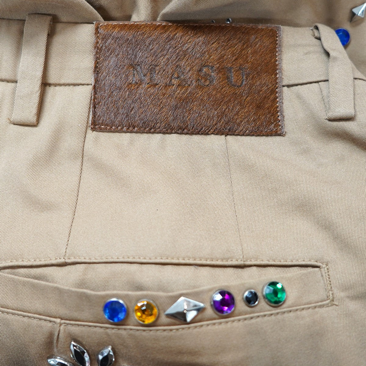 MASU 25AW GALAXY STRAIGHT TROUSERSギャラクシー ラインストーン スタッズ トラウザース パンツ 古着・中古-6枚目のアイテム画像