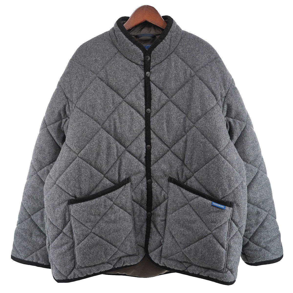 24AW LAVENHAM × BEAMS LIGHTS ／ 別注 MICKFIELD JACKETノーカラー ウール キルティング ジャケット