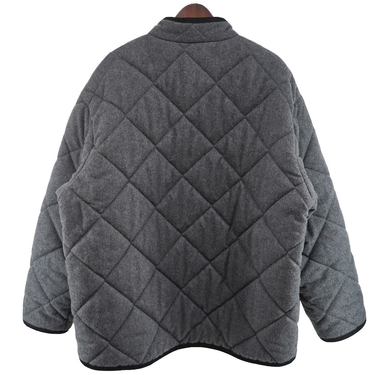 24AW LAVENHAM × BEAMS LIGHTS ／ 別注 MICKFIELD JACKETノーカラー ウール キルティング ジャケット