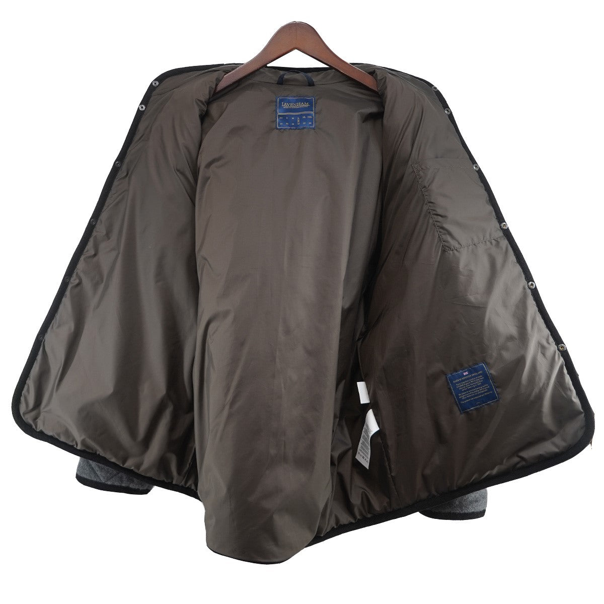 24AW LAVENHAM × BEAMS LIGHTS ／ 別注 MICKFIELD JACKETノーカラー ウール キルティング ジャケット