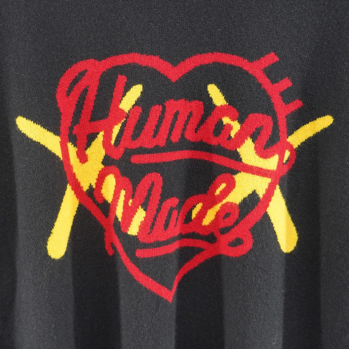 HUMAN MADE KAWS Made Knit Sweaterカシミヤ ロゴ カウズ メイド ニット セーター 古着・中古-2枚目のアイテム画像