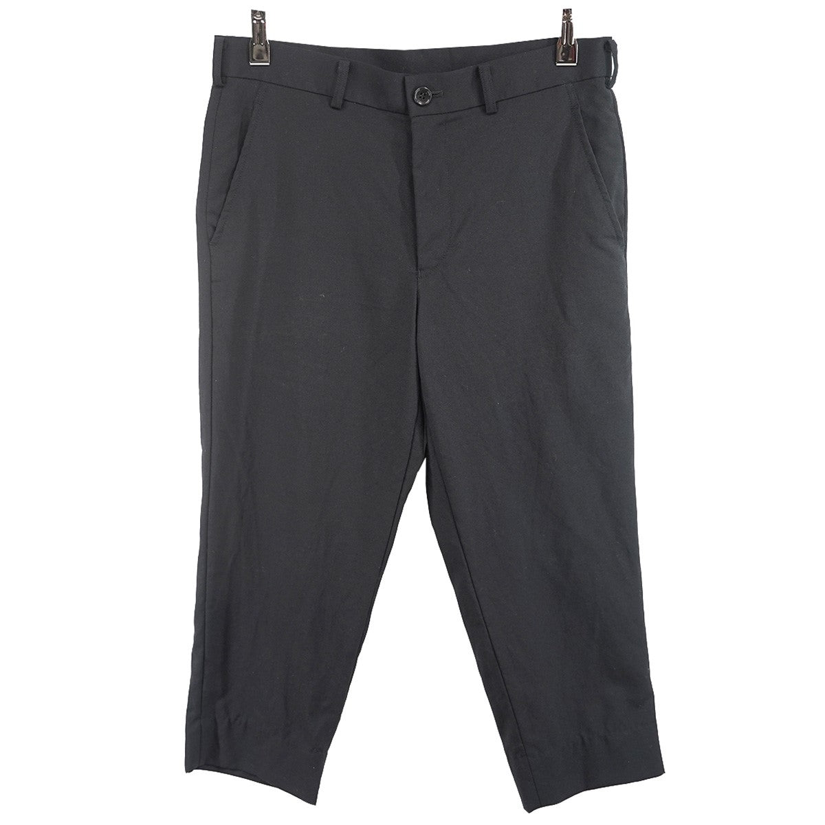 BLACK COMME des GARCONS クロップド ウール スラックス パンツ 古着・中古-1枚目のアイテム画像