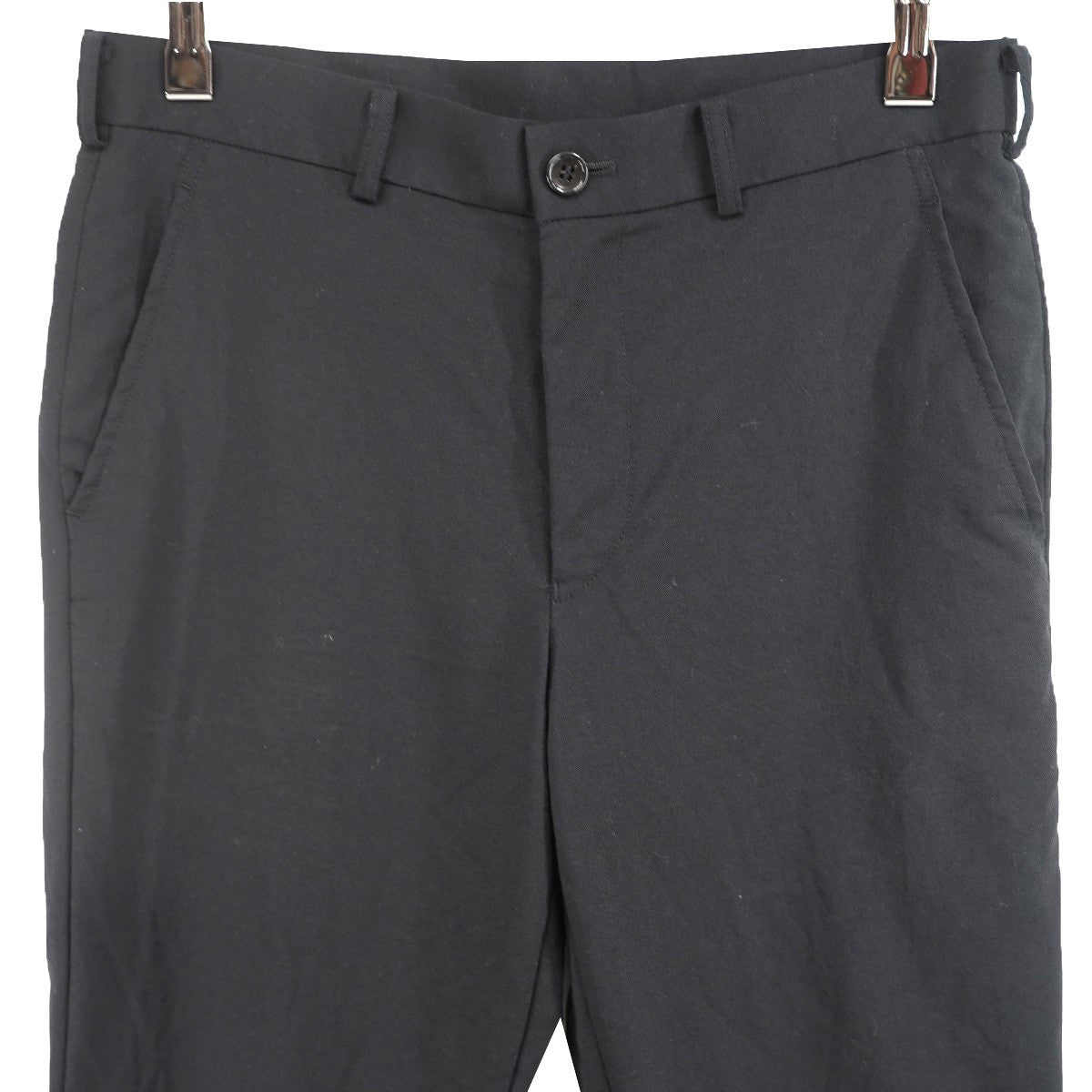 BLACK COMME des GARCONS クロップド ウール スラックス パンツ 古着・中古-2枚目のアイテム画像