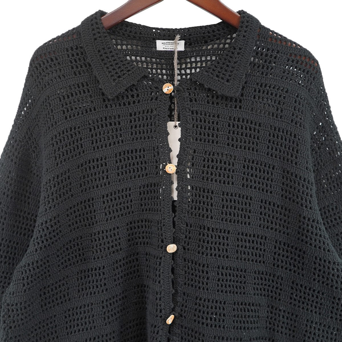 MAATEE＆SONS 25SS Hand knit ハンド ニット シャツ ジャケット 古着・中古-2枚目のアイテム画像