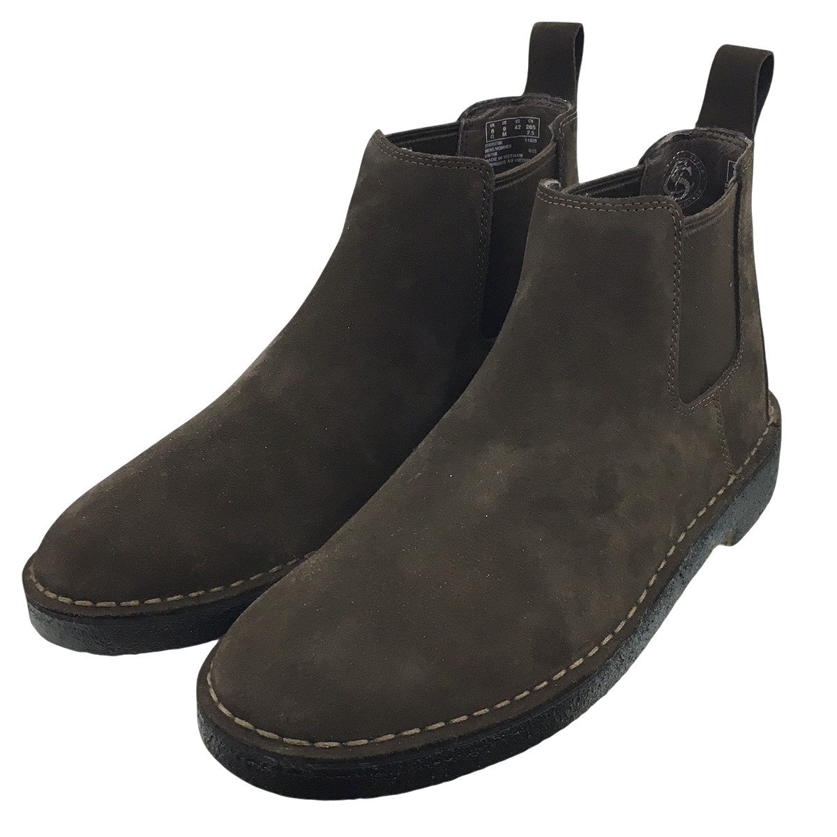 CLARKS Desert Chelsea ／ デザートチェルシー （ダークブラウンスエード）スウェード サイドゴア ブーツ シューズ 靴 古着・中古-2枚目のアイテム画像