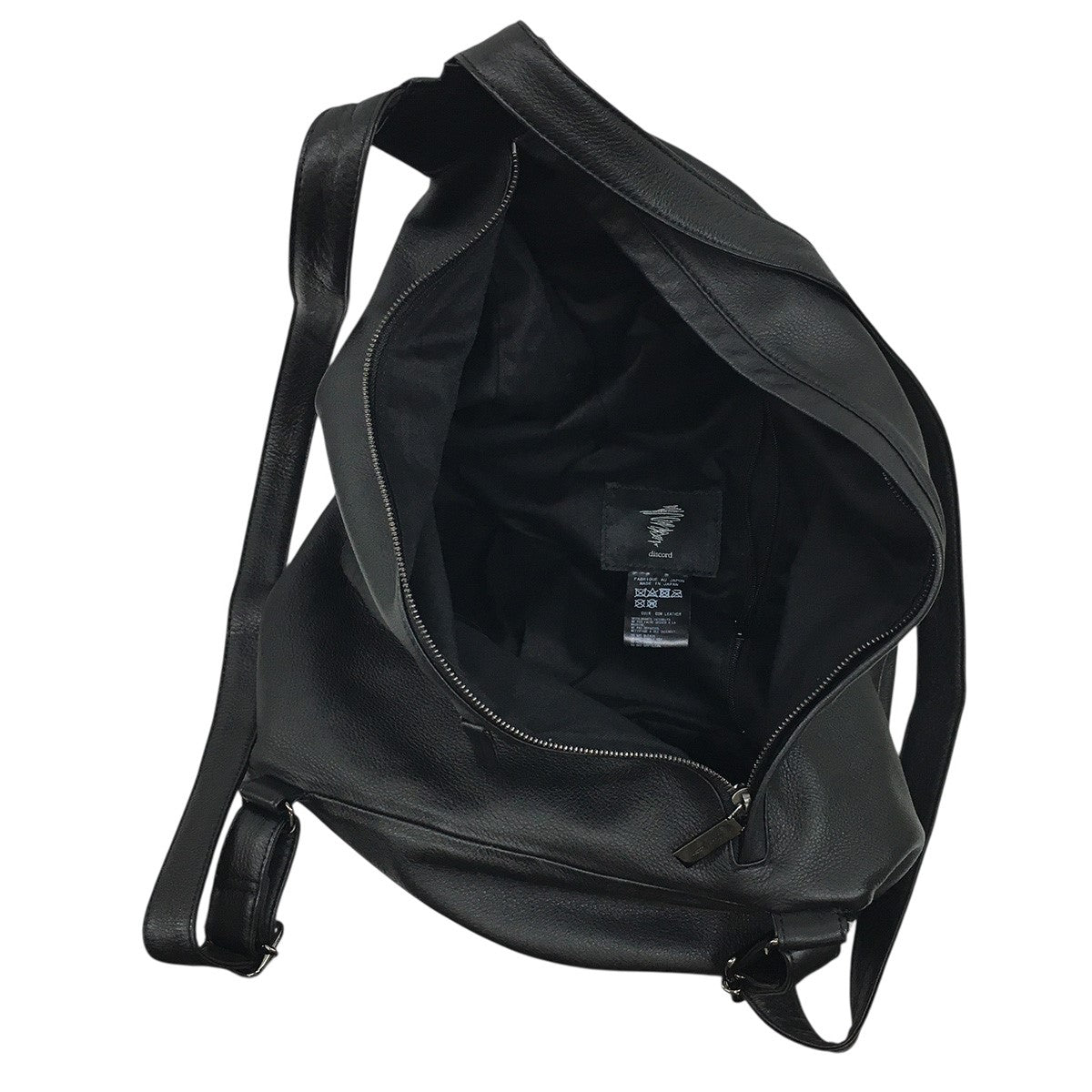 discord Yohji Yamamoto 25AW Y BACKPACK discord Yバックパック ロゴ レザー リュック 鞄 古着・中古-7枚目のアイテム画像