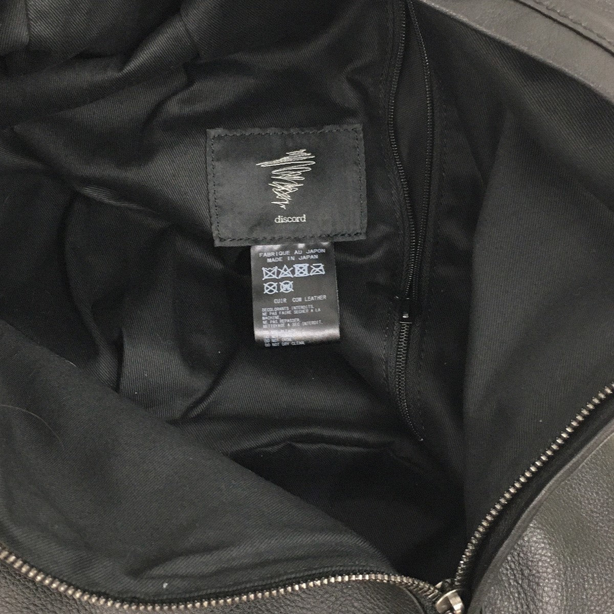 discord Yohji Yamamoto 25AW Y BACKPACK discord Yバックパック ロゴ レザー リュック 鞄 古着・中古-8枚目のアイテム画像