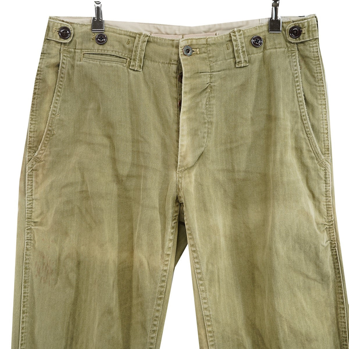 POLO RALPH LAUREN Vintage ヴィンテージ ユーズド加工 GI FIT TROUSERS トラウザース パンツ 古着・中古-2枚目のアイテム画像
