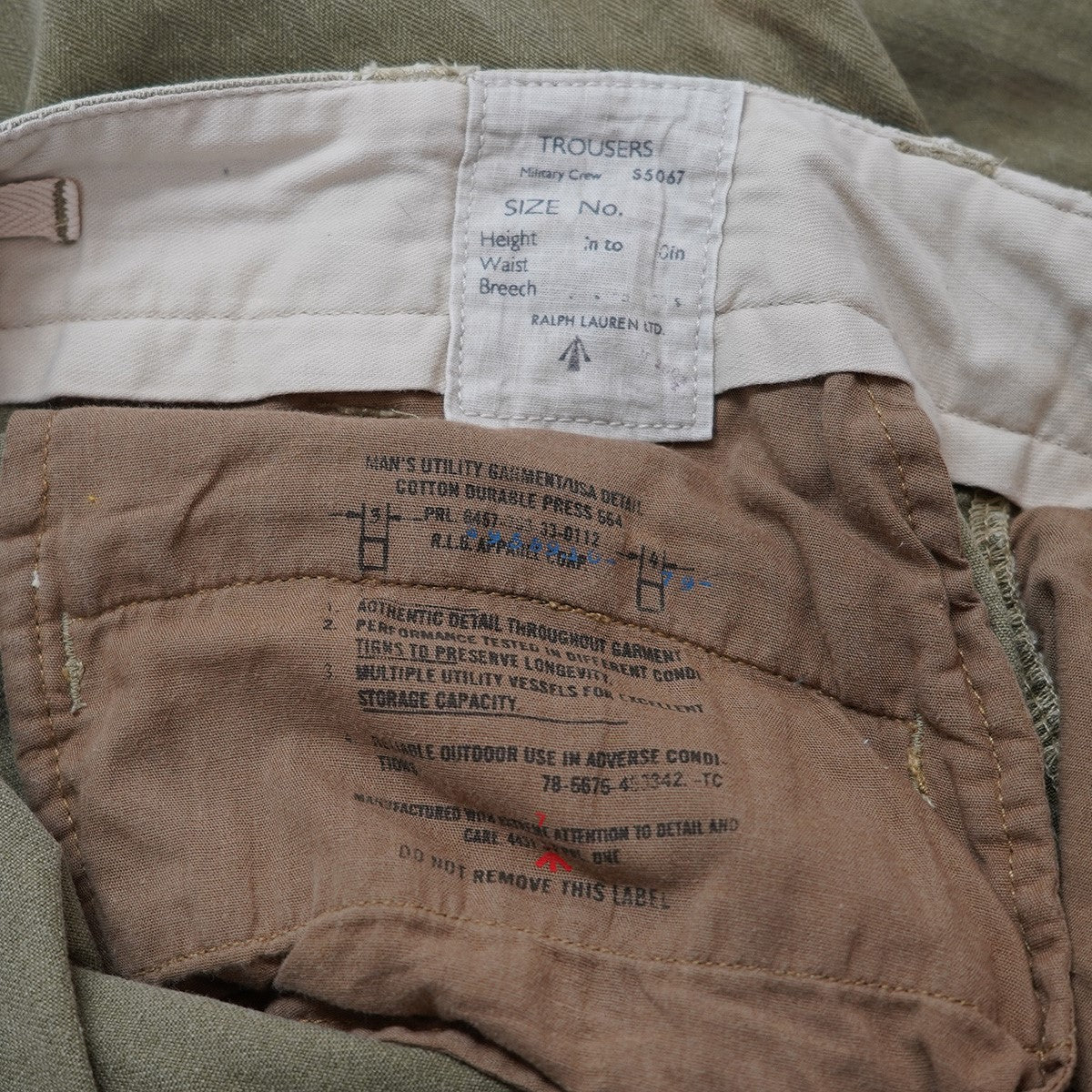 POLO RALPH LAUREN Vintage ヴィンテージ ユーズド加工 GI FIT TROUSERS トラウザース パンツ 古着・中古-9枚目のアイテム画像