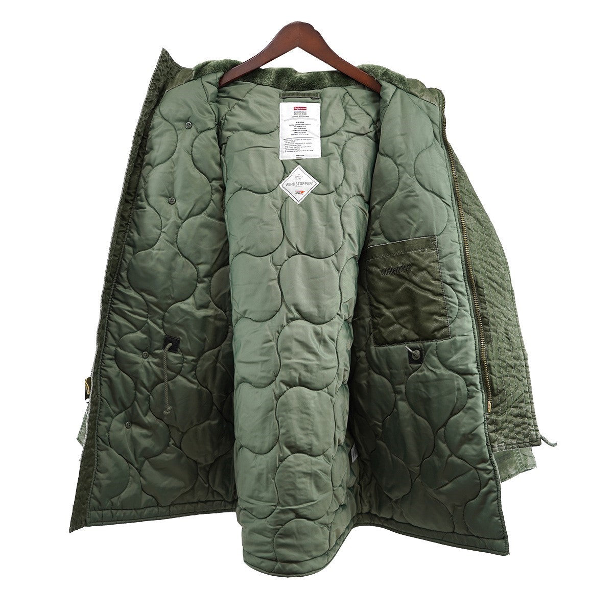 Supreme 24AW Washed Flight Satin N-3B Parkaロゴ ウォッシュド フライト サテン N-3B パーカー 加工 ジャケット 古着・中古-4枚目のアイテム画像