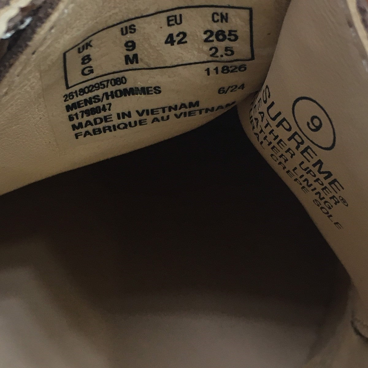 Supreme×MARTINE ROSE 24AW Martine Rose × Clarks Desert Trekデザートトレック チェーン 型押し ブーツ シューズ 靴 古着・中古-7枚目のアイテム画像