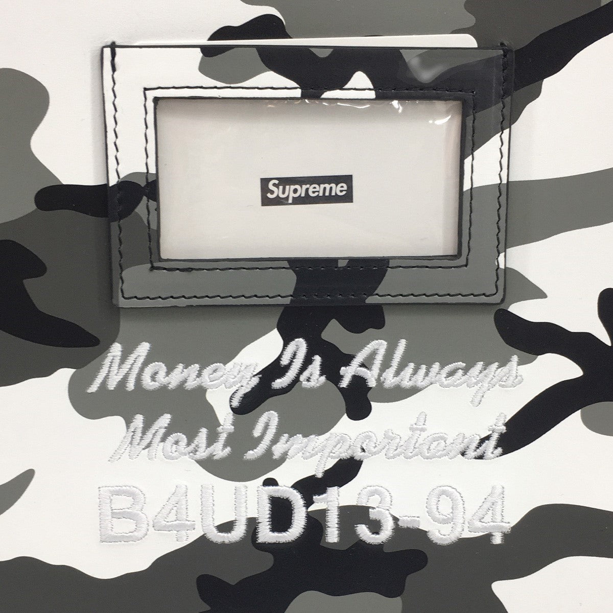 25SS Leather Money Bag Snow Camoイタリア製 レザー マネー ロゴ カモ 迷彩 バッグ 鞄