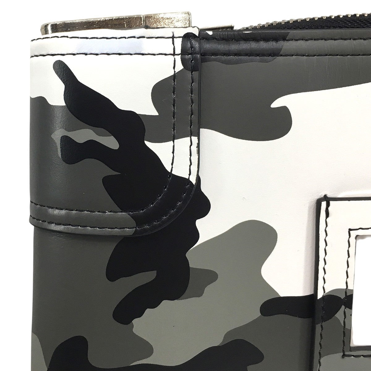 25SS Leather Money Bag Snow Camoイタリア製 レザー マネー ロゴ カモ 迷彩 バッグ 鞄