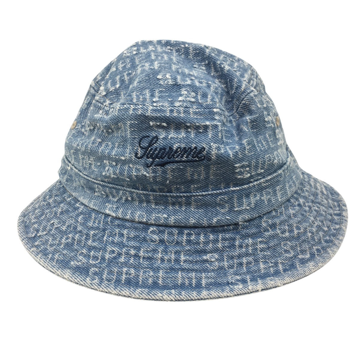 Supreme 24AW Needle Punch Denim Crusherニードル パンチ デニム クラッシャー ロゴ ハット 帽子 古着・中古-2枚目のアイテム画像