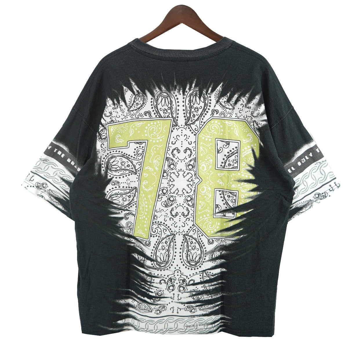 DIESEL by Glenn Martens 25SS T-Boxt-78-R1 T-Shirt With 78 Bandana Printバンダナ ナンバリング 加工 オーバーサイズ Tシャツ 古着・中古-2枚目のアイテム画像