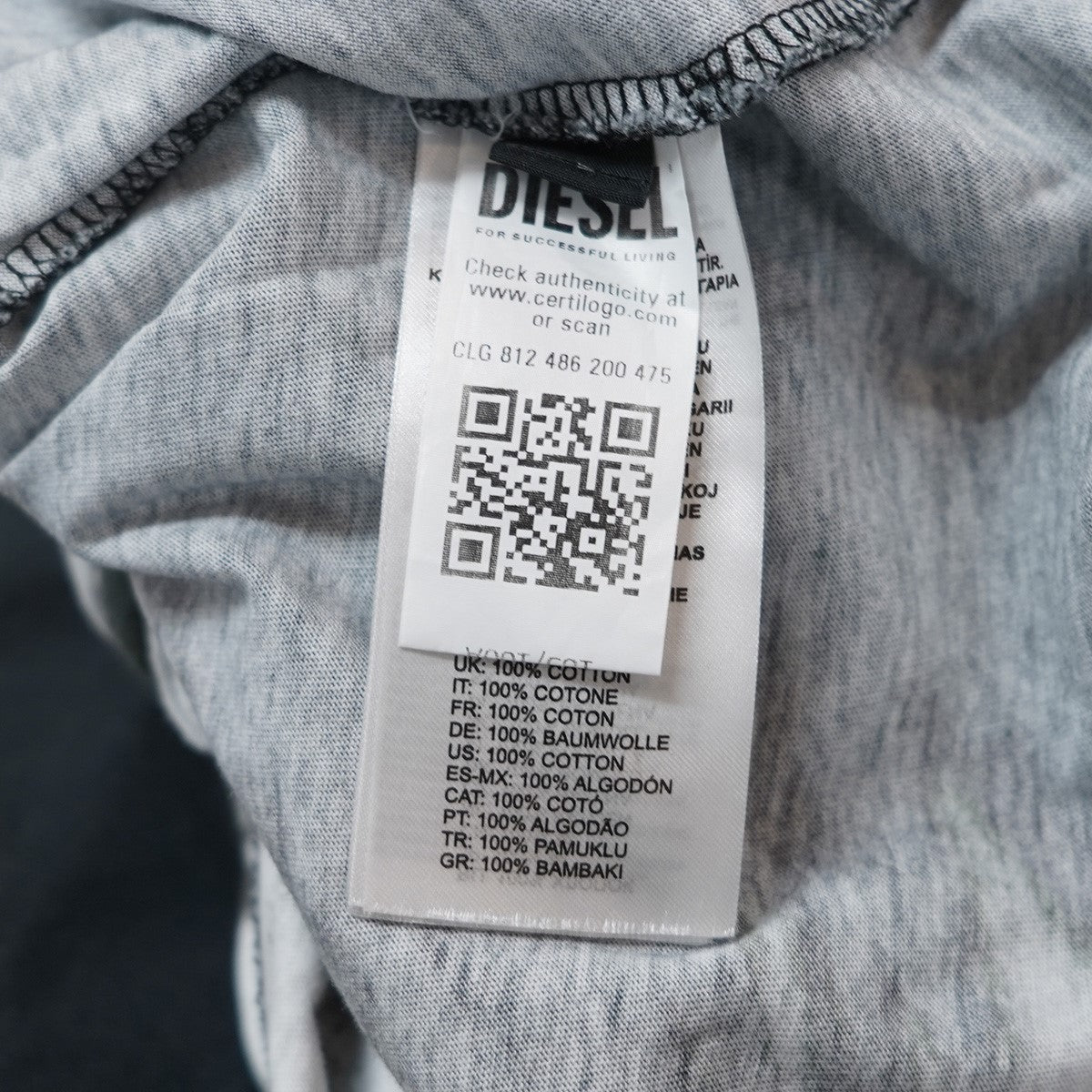 DIESEL by Glenn Martens 25SS T-Boxt-78-R1 T-Shirt With 78 Bandana Printバンダナ ナンバリング 加工 オーバーサイズ Tシャツ 古着・中古-6枚目のアイテム画像