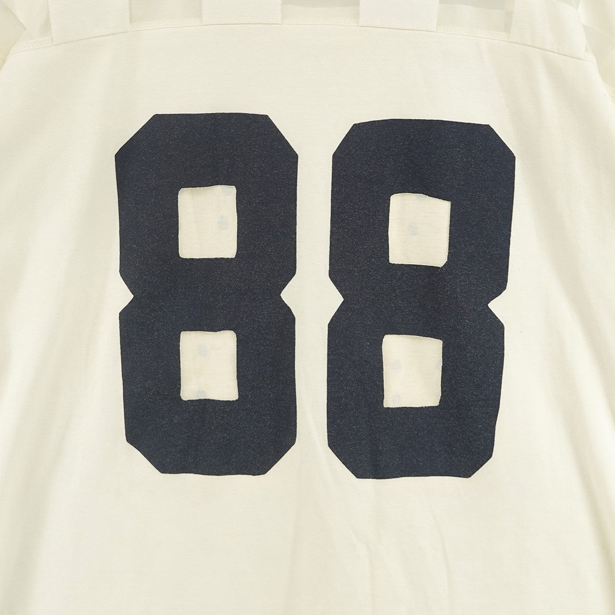 KAPITAL 24SS Opal Jersey Sheer Flag Football T-Shirtチェッカー柄 オパール加工 シースルー フットボール Tシャツ 古着・中古-5枚目のアイテム画像