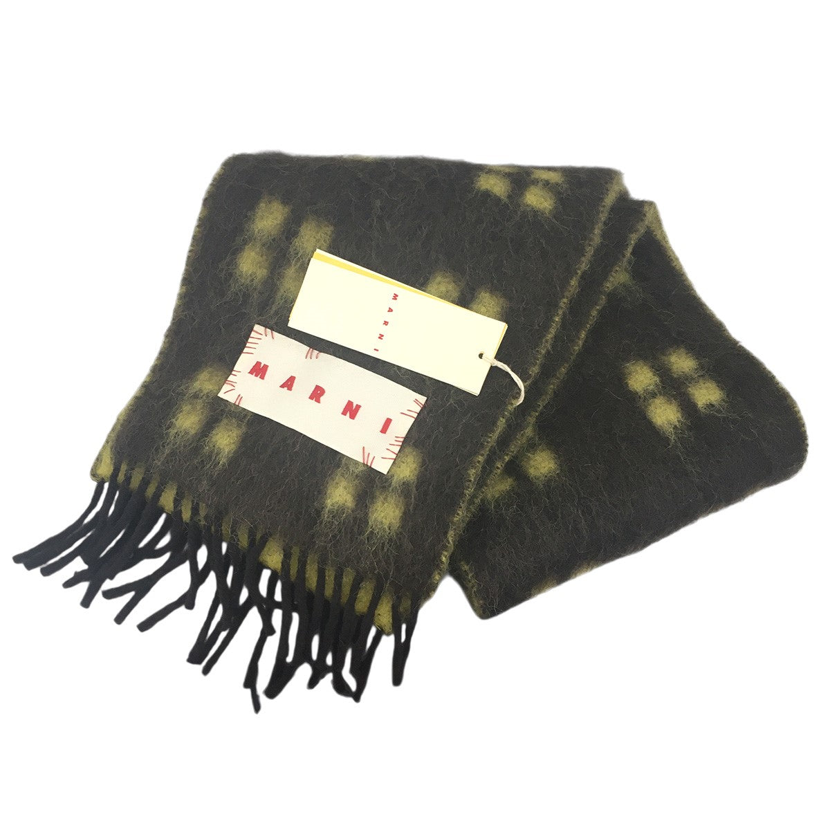 MARNI 24AW ロゴ パッチ モヘヤ混 マフラー 古着・中古-1枚目のアイテム画像